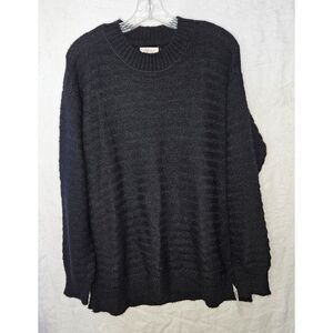 STYLE & Co NWT Black on Black Striped Sweater Size Large